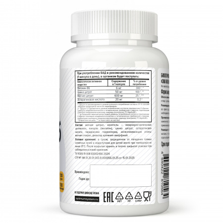 ZMA + B6 90 капсул